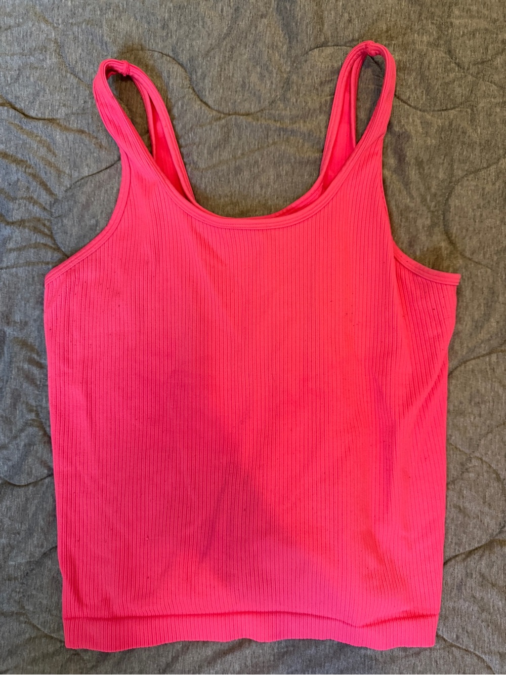 a new day Hot Pink Ribbed Tank Top
